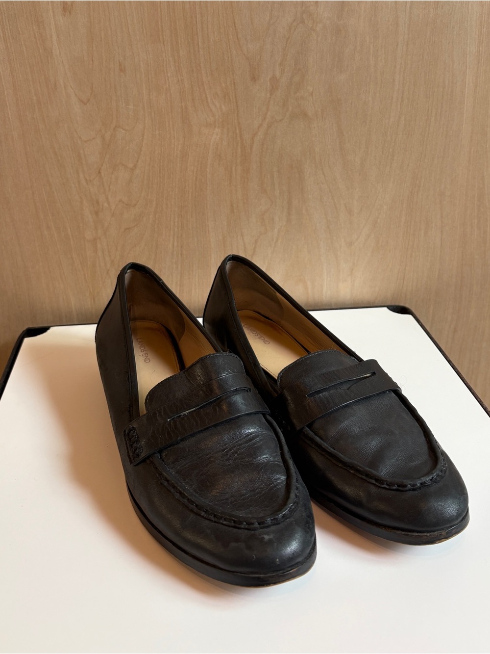Leather penny loafers